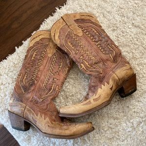 Genuine Leather Phoenix Cowboy Boot, Size 9 1/2